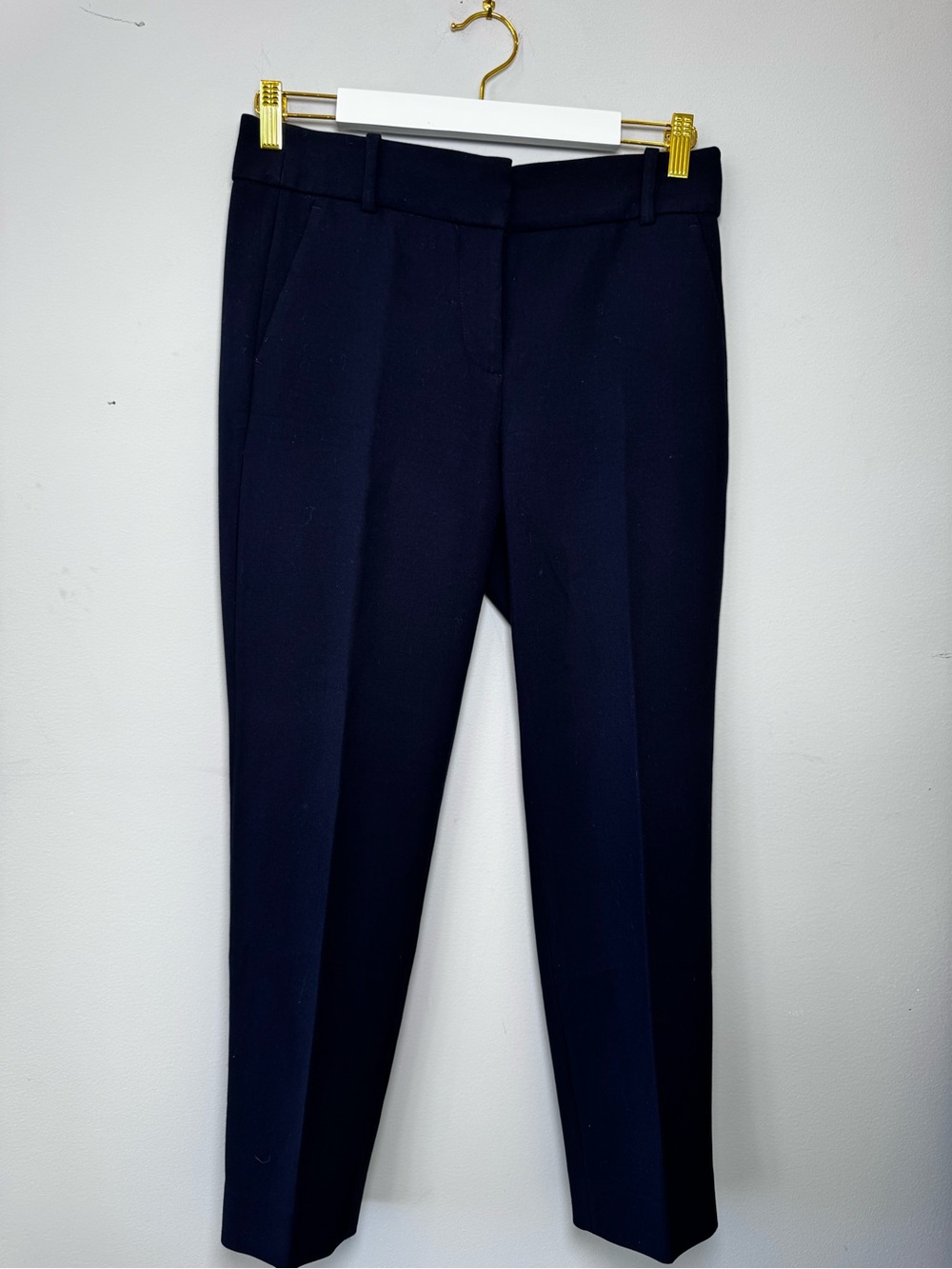 J.Crew Cameron Navy Blue Stretch Slim Straight Leg Trousers Womens Size 6